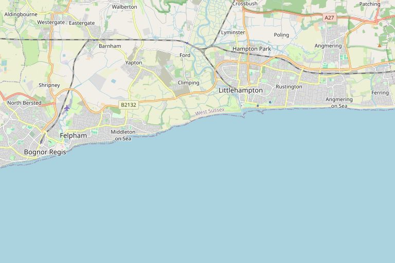 Map of Littlehampton and the surrounding area